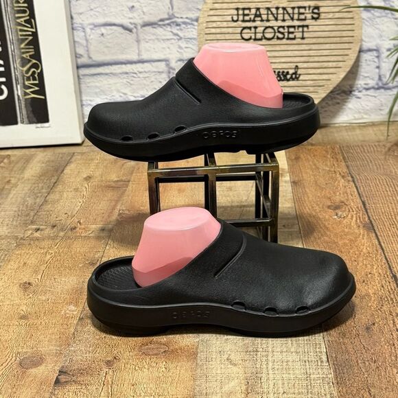 OOFOS OOcloog Recovery Slip On Clogs Comfort Black M9 W11 - Picture 5 of 12